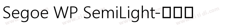 Segoe WP SemiLight字体转换